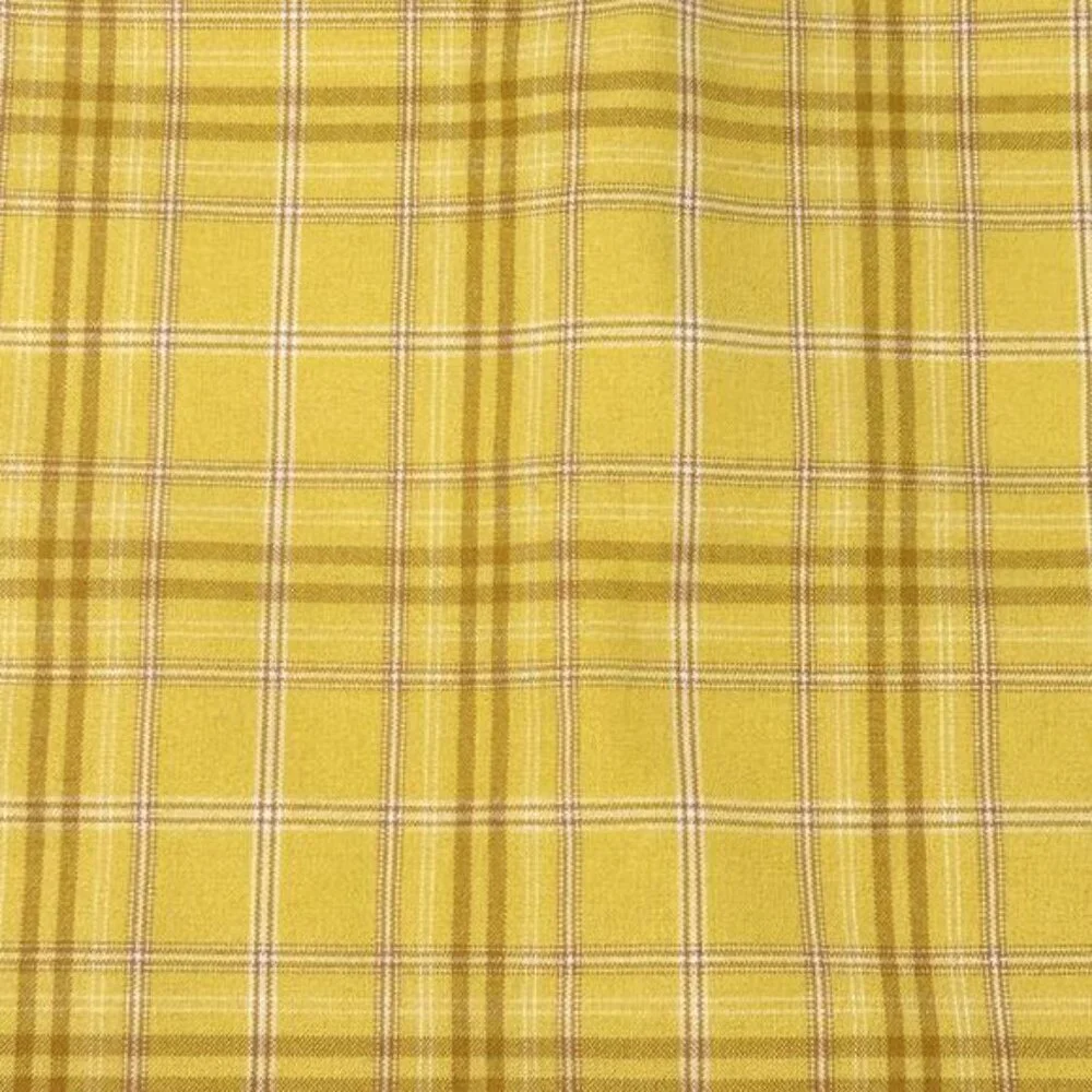 WILFRED Aritzia Renee Plaid Mini Skirt Sz 00 Yellow - Picture 6 of 7